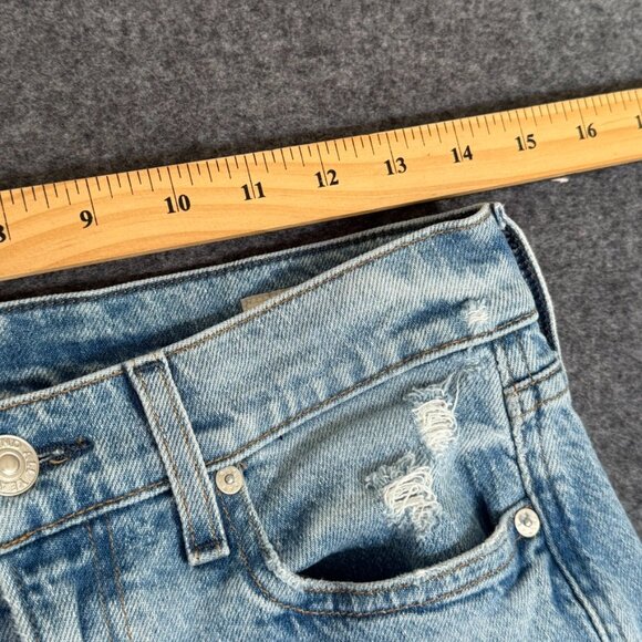 AYR Womens Secret Sauce Wide Leg Jeans Comfort Stretch Sz 28 Light Distressed - Picture 10 of 14